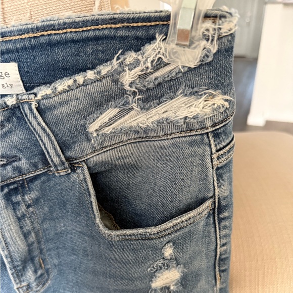 EUC Bridge by Gly Distressed High Rise Ankle Cotton Skinny Jeans, 28 - Picture 3 of 6